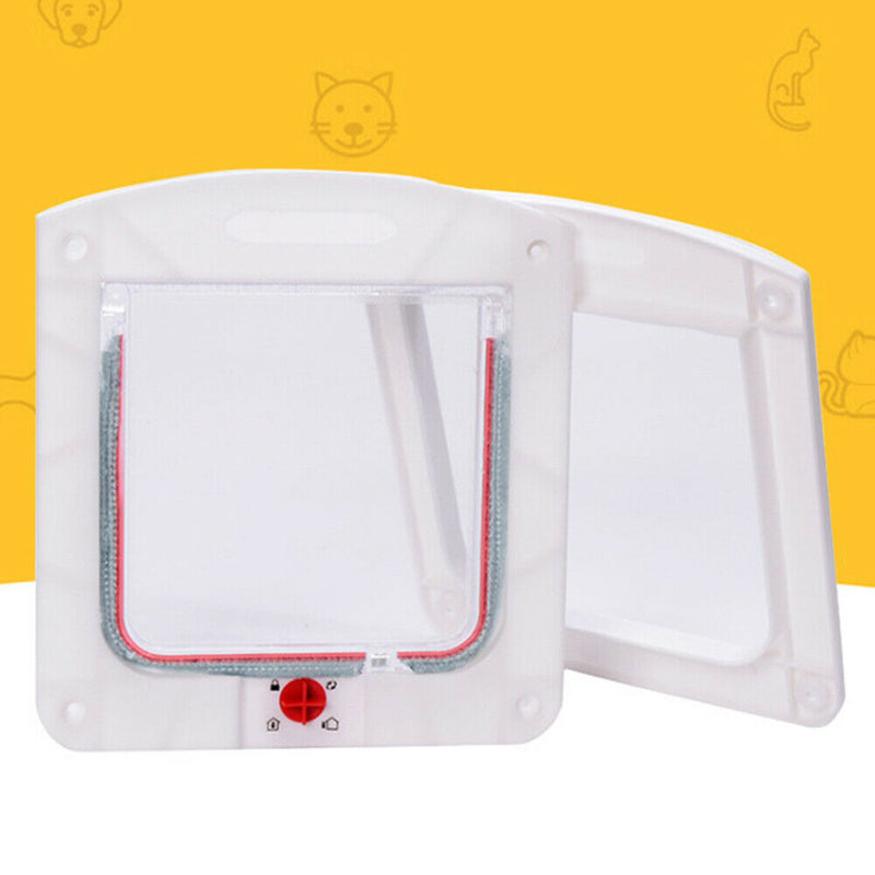 4 Way Magnetic Lock Lockable Flap Door Pet Gate For Puppy Dog Pet Cat Windproof