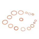 150 Pcs Copper Sealing Flat Washer Gaskets Set Threaded Bolt Connection
