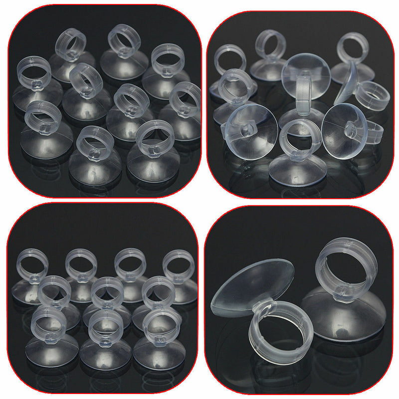 10Pcs 16mm Diameter Aquarium Fish Tank Suction Cup Tube Holder Sucker Pipe Clips