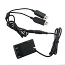DR-E6 Dummy Battery DC Coupler Dual USB for Canon EOS 5D, 5D II III IV, 5DS, 5DS