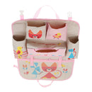 Oxford Cloth Car Storage Bag Folding Mobile Mummy Bag Pink