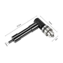 Cordless Right Angle Drill Attachment Adapter With 3/8 inch Keyed Chuck 8mm