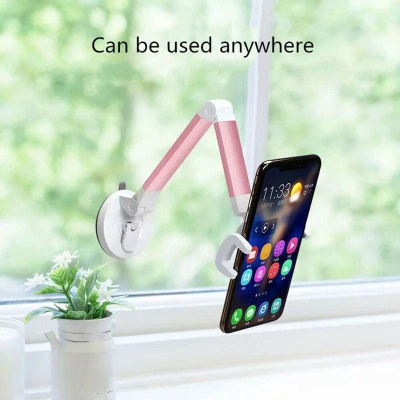 Folding Smartphone Desktop Holder Aluminum Alloy Long Arm Cell Phone Stand Rack