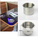 68x55mm Stainless Steel Recessed Cup Universal Holder RV Rustproof Waterproof