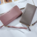 Wrist Band Women Long Clutch Wallet Large Capacity Wallets Female Purse Lad