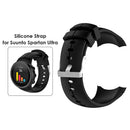 Silicone Band for Suunto Spartan Ultra Solid Color Strap Bracelet (Black) A