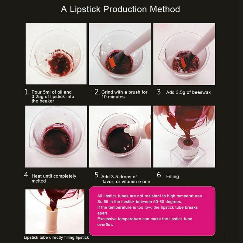 9-piece DIY 12.1mm simple lipstick filling tube silicone mold aluminum ring Q4G4