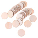 50pcs DIY Natural Blank Wood Pieces Rlice Round Unfinished Crafts Wooden DiscsOZ