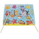 Magnetic Fishing Game & Ocean Board Animal Puzzle Developmental Wooden Pretend