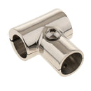 Stainless Steel Bow & Boat Hand Rail 90 Degree Tee Fitting 0.87inch 22mm Tube