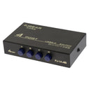 Metal USB Hub USB Splitter Manual Sharing Switch 4Port Computer Peripherals