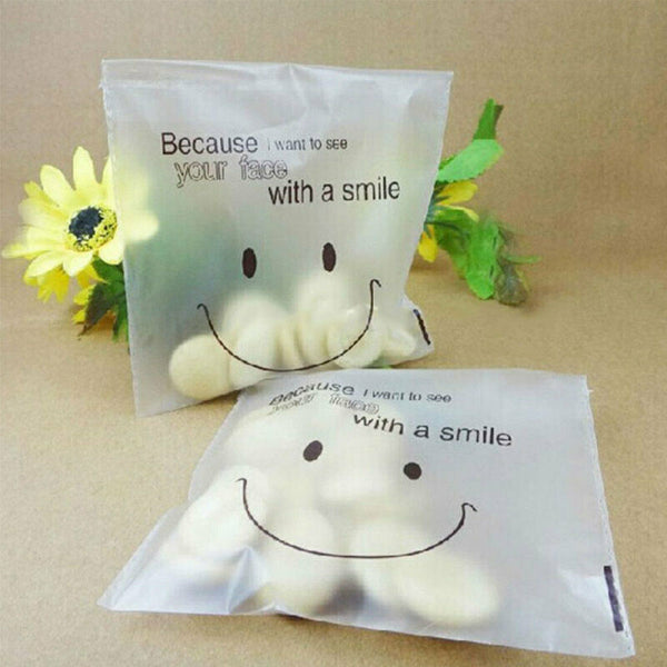 1 X Plastic Candy Biscuit DIY 50Pc Self-Adhesive Matte Thin Bag