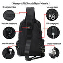 Mens Waterproof Sling Chest Bag Sport Cycling Travel Shoulder Crossbody Backpack