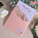 5pcs Business Wedding Invitation Card With Ribbon Wedding Decor Party SupplS Hn