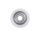 1 Nylon Plastic Carbon Steel Pulley Wheels Roller Groove Ball Bearing White JR