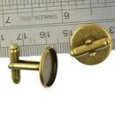 10pcs Round Cuff Link Bronze Blanks DIY