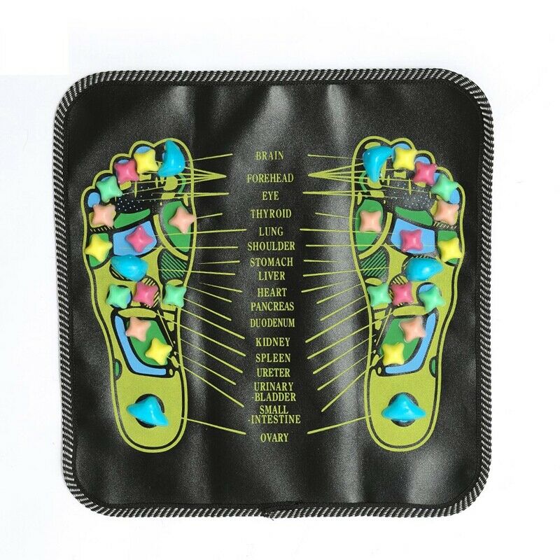 1 Piece Acupuncture Cobblestone Colorful Foot Reflexology Walk Stone Square S9Y5