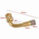 90 Degree Bend Tire Valve Extension Adapter, Brass Air Tyre Extension Schra
