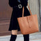 Women's Big Shoulder Bag Handbag Soft Leather Bag Stray Wallet Black Y7W5
