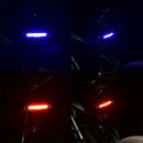 LED Bike Tail Light Red & Blue USB Rechargeable Waterproof Super Bright Mul