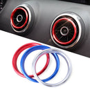 4pcs Red Air Vent Outlet Decor Ring Cover Trim Fit for Audi A3 S3 13-16