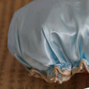 Blue Ribbon Waterproof Elastic Band Lace Bow Hat Hair Bath Shower Bouffant Cap