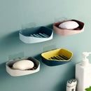 Wall Mounted Self Adhesive Soap Sponge Dish No Drilling Storage Box Rack Sh