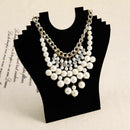 Black velvet jewelry necklace display stand + carton 24x23cm W2H6