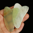 2Pcs Natural Jade Board Scraping Tool Gua Sha Facial Care Massagers Health Pg