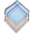 Pack 12x Cotton Mens Handkerchiefs 38cmx38cm Square Super Soft & Washable
