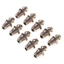 10PCS 1/4-28 Drive Type Taper Thread Straight Grease Zerk Nipple Fitting OHK