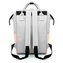 Stripe Hit Color Mommy Backpacks Maternity Baby Nursing Diaper Bags (Pink)