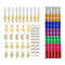 130pcs Shell Star Leaf Hair Jewelry Braid Hoops Rings Accessories Dreadlocks for