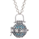 Diffuser Locket Pendant Aromatherapy Retro Essential Oil Perfume Mexico~Necklace