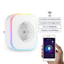 EU Smart WIFI Socket Plug LED APP Timing Voice Remote Control Alexa Google Home