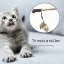 Pet Cat Teaser Interactive Toys for Kitten Sisal Feather Wood Catcher Wand A