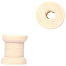 100Pcs Natural Cylinder Wooden Spools 14mm x12.6mm New
