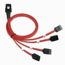 Mini SAS mSAS 36Pin SFF-8087 to 4 SATA 7pin Splitter Cable for HDD Hard Dri B6Z1