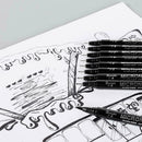 12Pcs Micron Pen Needle Waterproof Drawing Pens Lettering Markers Sketch Ma U2W6
