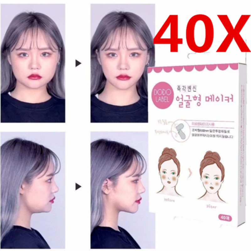 40pcs V Shape Face Lift Up Fast Work Maker Chin Adhesive Tape Face Lift Tool YK