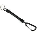 5X(Key ring, with carabiner and spiral cable, 13 cm, random color D6W3)