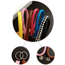 Fashion Colors Leather Strap Bag Wallet Keyring Keychain Ring Key Fob Accessory