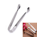 Silvery Stainless Steel Cube Sugar Tongs Ice Coffee Bar Buffet Kitchen Spoon HTO