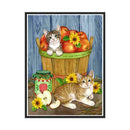 Fruit Cat 5D DIY Diamond Painting Embroidery Craft Cross Stitch Home Decor