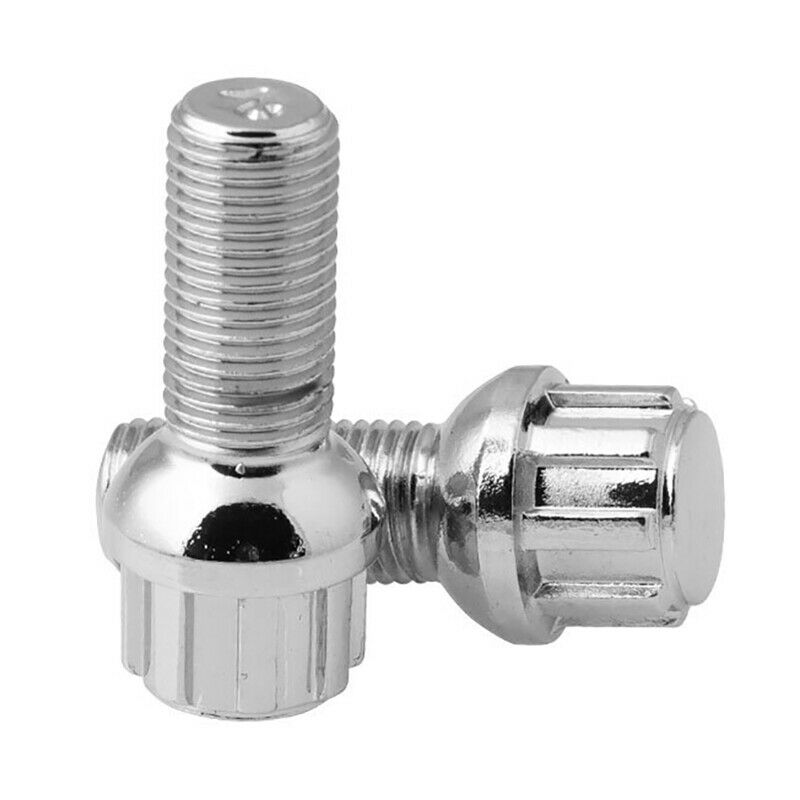 BLACK ALLOY WHEEL LOCKING BOLTS FOR GOLF(M14x1.5) RADIUS SECURITY NUTSS Ew