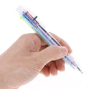 Novelty Multifunction 6 in 1 Colorful Ballpoint Pen Multicolor Stationery