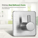 4pcs Stainless Steel Bathroom Hook Rustproof Self-adhesive Home Wall Hanger
