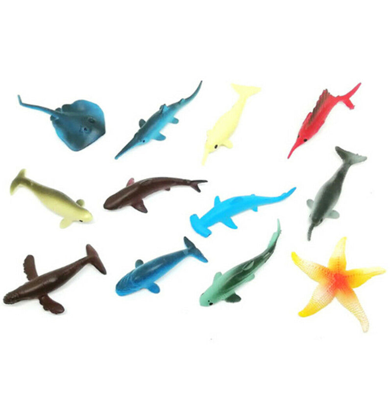 5Pcs Plastic Sea Marine Animal Figures Ocean Creatures Sea Life Crab Kids To Gw