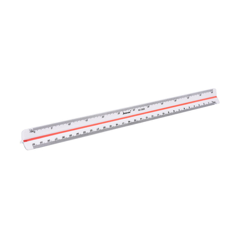300mm 1:100~1:500 Triangular Metric Scale Ruler For Engineer 12.6''  I Pg