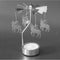 4xRotary Metal Tea Light Candle Holder Snowflake E Tree Owl Stand